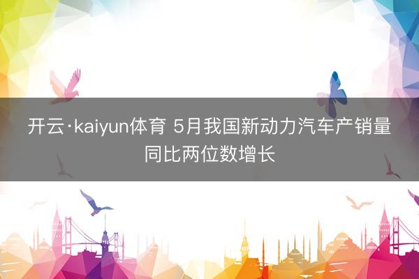 开云·kaiyun体育 5月我国新动力汽车产销量同比两位数增长