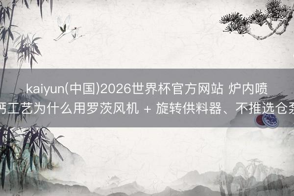 kaiyun(中国)2026世界杯官方网站 炉内喷钙工艺为什么用罗茨风机 + 旋转供料器、不推选仓泵